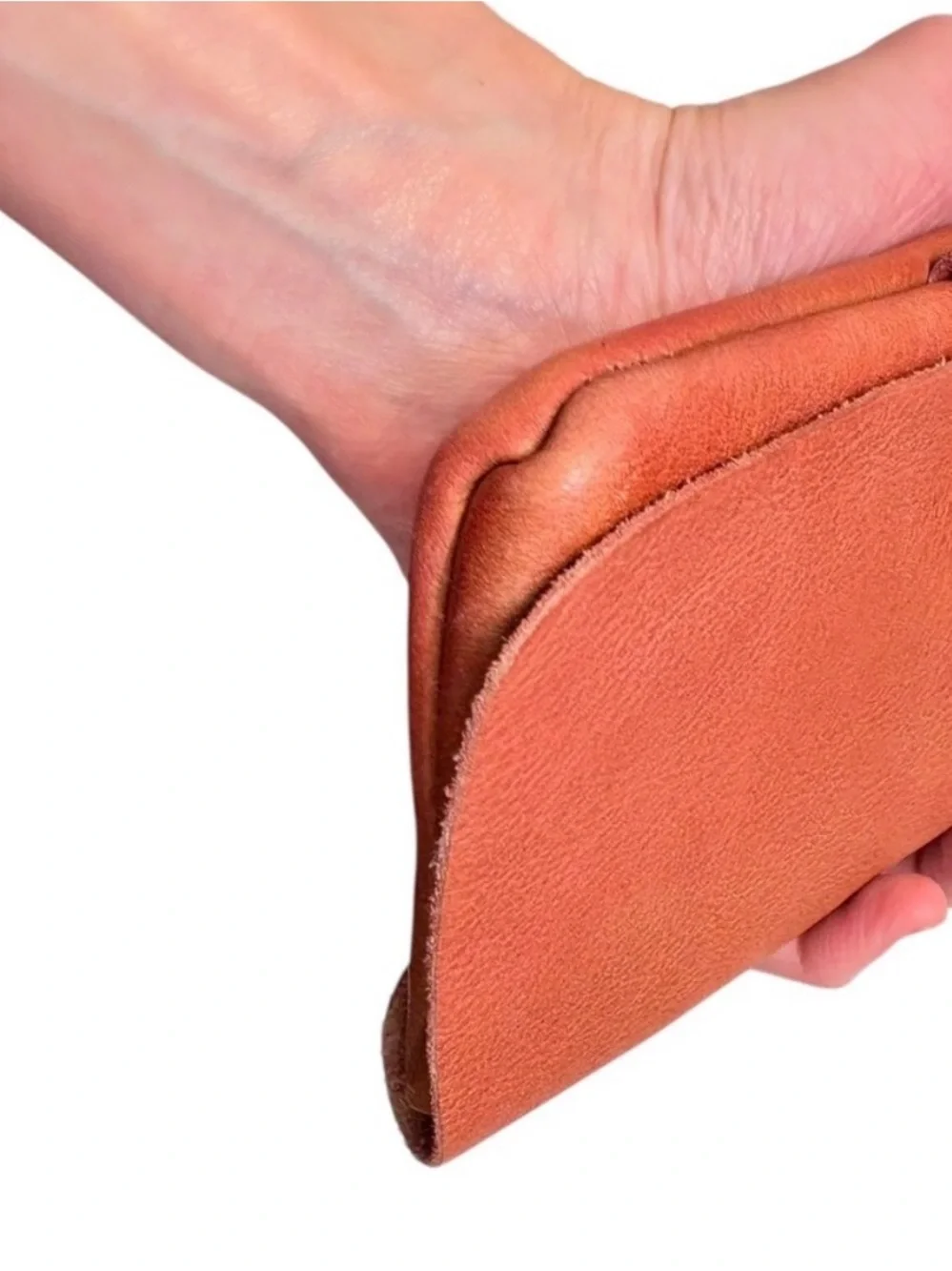 Free People or orangy brown leather wallet
